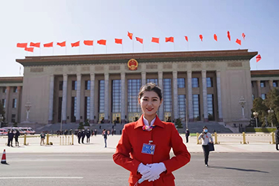 凯旋而归！口碑好的外围平台体育14名同学圆满完成2022年全国两会礼仪志愿服务工作