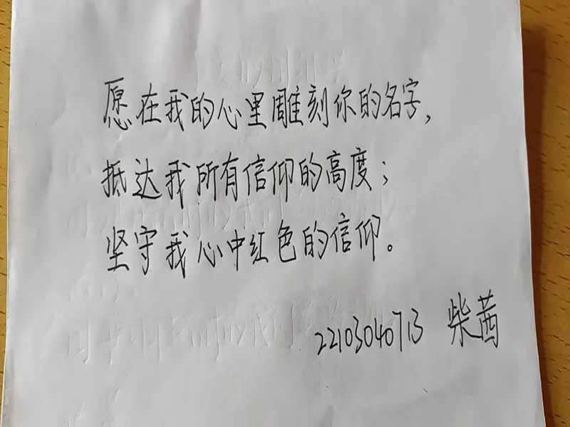 威尼斯886699“百年风华·青心向党”庆祝中国共产主义青年团建团100周年系列篇章之“落笔三行情书 我的青春誓言”活动