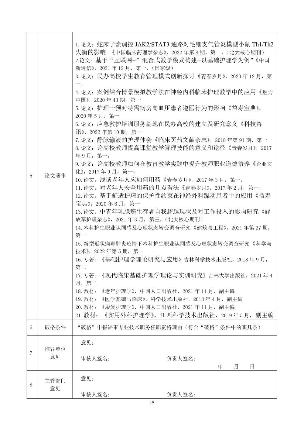 胡亚静2022年任职资格情况一览表