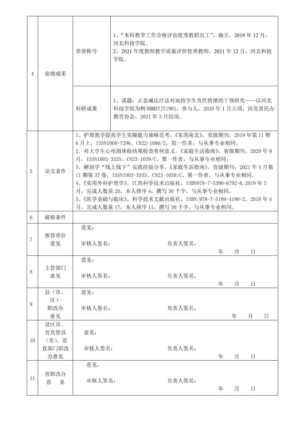 丁兰兰2022年任职资格情况一览表