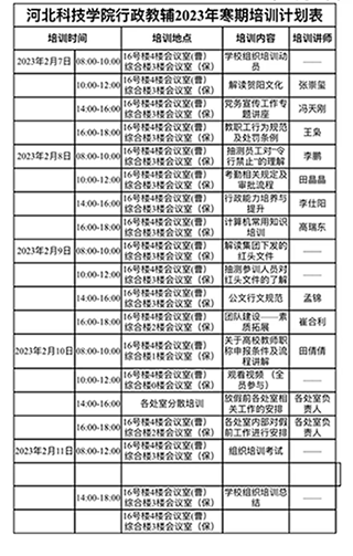 口碑好的外围平台体育2023年寒假培训正式启动